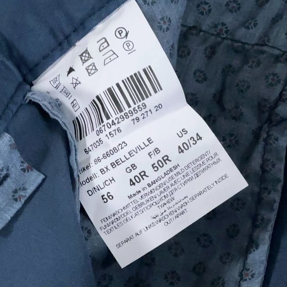 Brax Belleville Cotton Stretch Blend Shorts in Blue Men's Size 40 - Picture 7 of 8